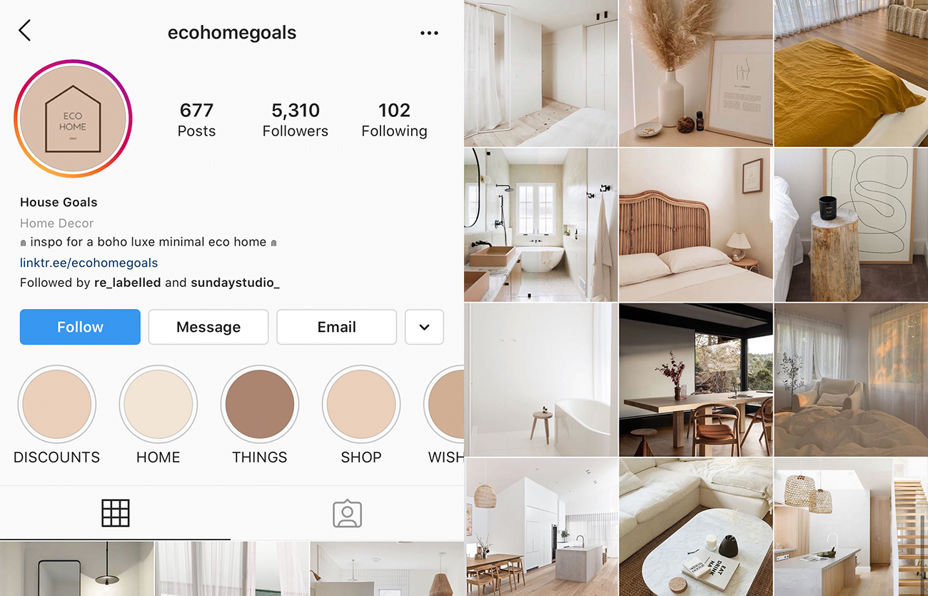 Eco Home Instagram Profile
